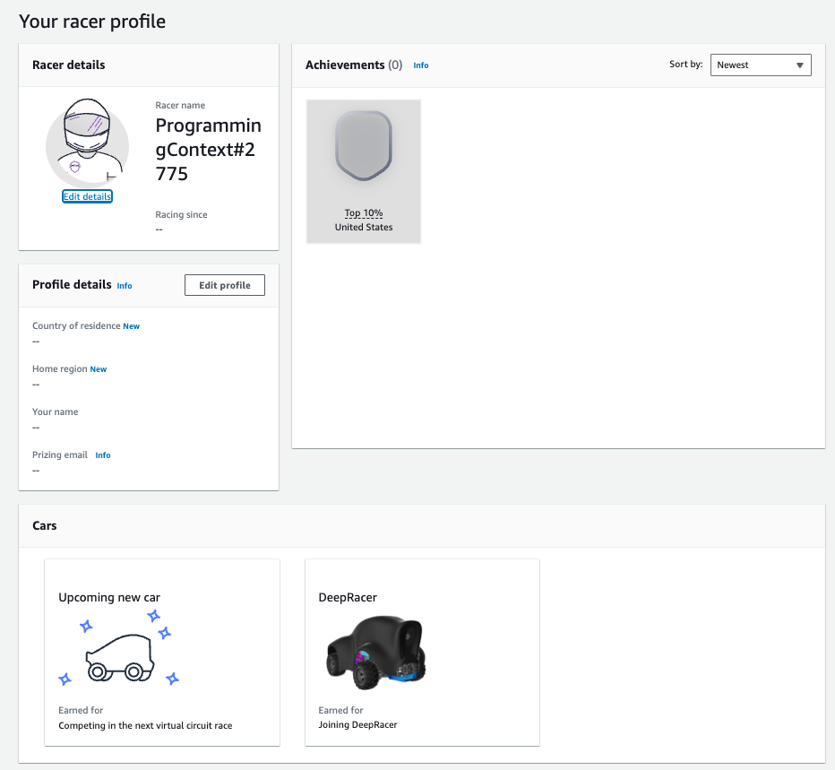 AWS DeepRacerの設定を(ほぼ)全デフォ&サクッとレースに出た